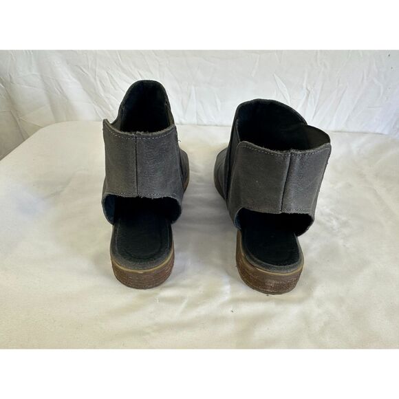 Coolways Ciara Women's Black Leather Open Toe Ankle Boot Size 8.5 - Picture 3 of 4